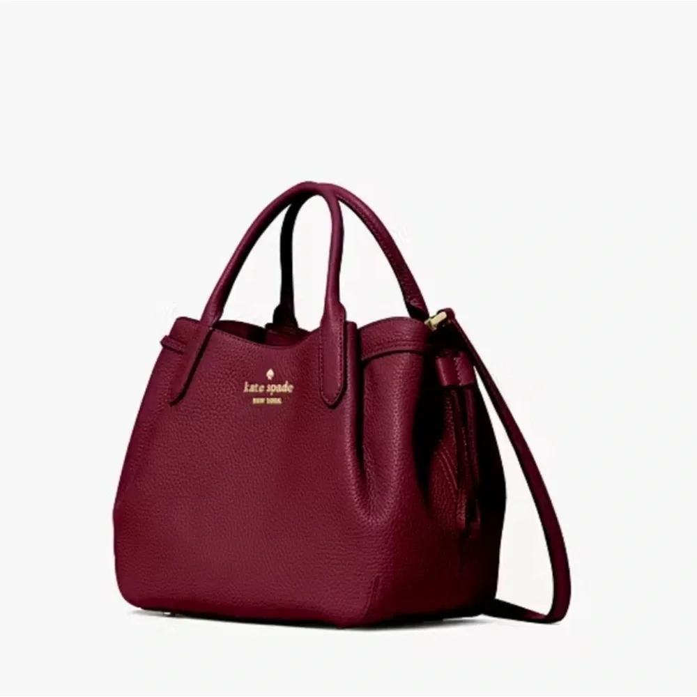 Kate Spade Small Dumpling Burgundy Satchel - Picture 3 of 15